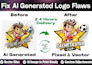 fix ai generated chatgpt logo flaws, modify, vector tracing